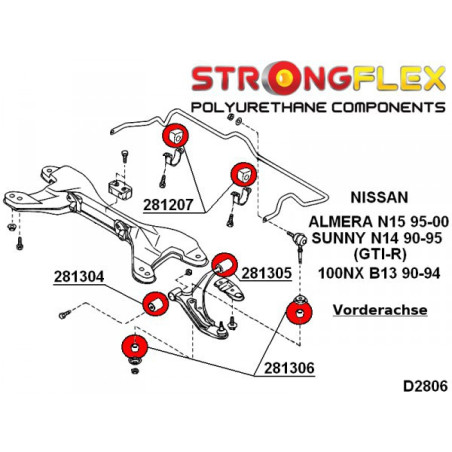 Front stabilizer bush 19-27mm Sport