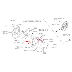 R32 R33 R34 300ZX Rear Shoe Set 44060-37P25