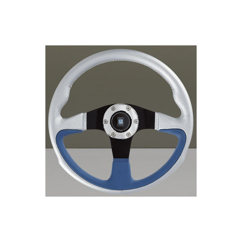 Nardi Challenge Lenkrad - Blue Perforated Leather