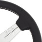 Nardi Classic Steering Wheel - Leather with Satin Spokes & Grey Stitching - 330mm