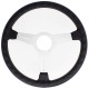 Nardi Classic Steering Wheel - Leather with Satin Spokes & Grey Stitching - 360mm