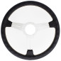 Nardi Classic Steering Wheel - Leather with Satin Spokes & Grey Stitching - 360mm	