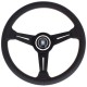 Nardi Classic Steering Wheel - Perforated Leather with Black Spokes & Grey Stitching - 340mm