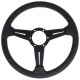 Nardi Classic Steering Wheel - Perforated Leather with Black Spokes & Grey Stitching - 340mm