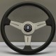 Nardi Classic Steering Wheel - Perforated Leather with Satin Spokes & Grey Stitching - 340mm