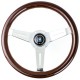 Nardi Classic Steering Wheel - Wood with Polished Spokes