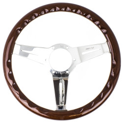 Nardi Classic Lenkrad - Wood with Polished Spokes