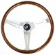 Nardi Classic Steering Wheel - Wood with Polished Spokes