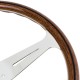 Nardi Classic Steering Wheel - Wood with Polished Spokes