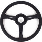 Nardi Classic Steering Wheel with Leather Trim Ring - Leather with Black Spokes & Grey Stitching - 360mm