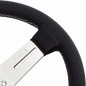 Nardi Competition Steering Wheel - Leather with Satin Spokes & Grey Stitching - 330mm