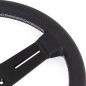 Nardi Competition Steering Wheel - Leather with Black Spokes & Grey Stitching - 330mm