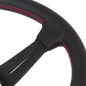 Nardi Deep Corn Steering Wheel - Perforated Leather with Black Spokes & Red Stitching