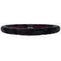 Nardi Deep Corn Steering Wheel - Suede with Black Spokes & Red Stitching