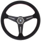 Nardi Deep Corn Steering Wheel - Suede with Black Spokes & Red Stitching