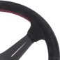 Nardi Deep Corn Steering Wheel - Suede with Black Spokes & Red Stitching