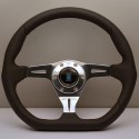 Nardi Kallista Steering Wheel - Leather/Perforated Leather with Polished Spokes - 350mm