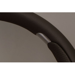 Nardi Kallista Steering Wheel - Leather/Perforated Leather/ABS Inserts with Polished Spokes - 350mm
