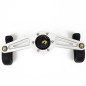 Nardi Two Spokes - Perforated Leather with Satin Spokes - 330mm	