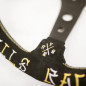 T&E Vertex JDM Steering Wheel - Speed Gold/Silver Hells Racing DESIGNED BY: JUN WATANABE