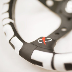 T&E Vertex JDM Steering Wheel - T&E White