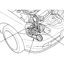Honda K20 K24 V-ribbed belt