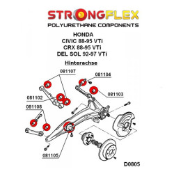Control Arm Bushing outer / inner rear wheel hub SPORT