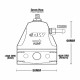 Deatschwerks DWR1000iL "Compact" E85 Fuel Pressure Regulator